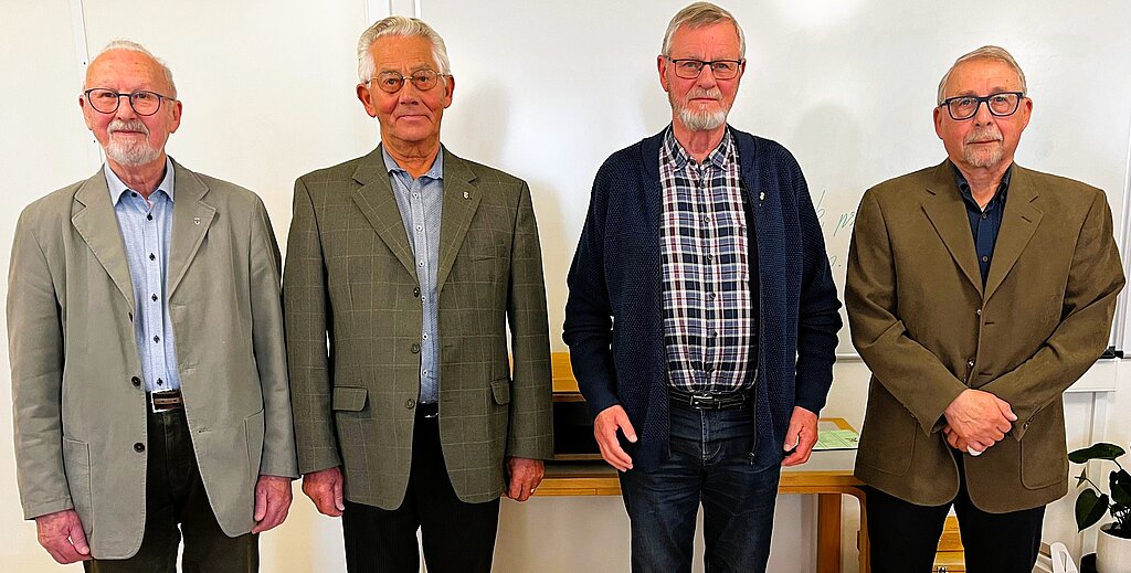 Fra venstre er det: Egon Bjerre, Villy Sveigaard, Ib Mortensen, Per Jense